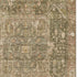 5' X 8' Fern Green Wheat And Copper Oriental Washable Area Rug With UV Protection