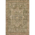 8' Fern Green Wheat And Copper Oriental Washable Area Rug With UV Protection