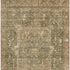 8' Fern Green Wheat And Copper Oriental Washable Area Rug With UV Protection