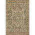 8' Fern Green Wheat And Copper Oriental Washable Area Rug With UV Protection