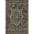 5' X 8' Chocolate Charcoal And Beige Oriental Washable Area Rug With UV Protection