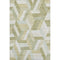 8' Artichoke Green Ivory And Wheat Geometric Washable Area Rug With UV Protection