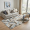 5' X 8' Brown Ivory And Gray Geometric Washable Area Rug With UV Protection