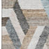 5' X 8' Brown Ivory And Gray Geometric Washable Area Rug With UV Protection