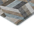 8' X 8' Brown Ivory And Gray Geometric Washable Round Rug With UV Protection