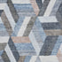 5' X 8' Blue Silver And Gray Geometric Washable Area Rug With UV Protection