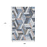 9' X 12' Blue Silver And Gray Geometric Washable Area Rug With UV Protection