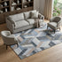 9' X 12' Blue Silver And Gray Geometric Washable Area Rug With UV Protection