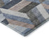 9' X 12' Blue Silver And Gray Geometric Washable Area Rug With UV Protection
