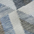 9' X 12' Blue Silver And Gray Geometric Washable Area Rug With UV Protection