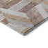 8' X 8' Copper Ivory And Gray Geometric Washable Round Rug With UV Protection