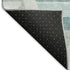 8' X 8' Teal Ivory And Gray Geometric Washable Round Rug With UV Protection