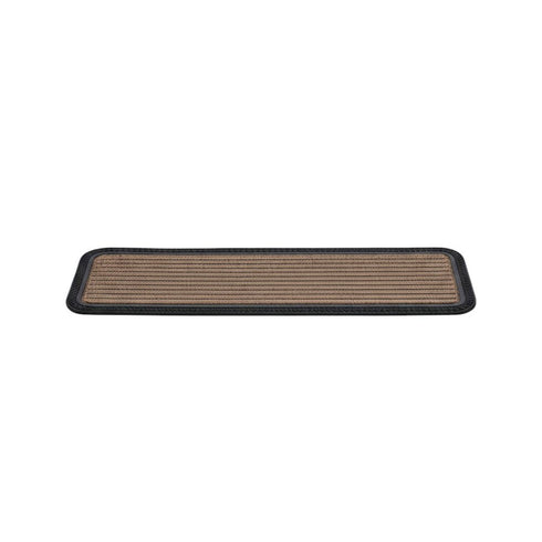 Set Of Six Black And Natural Polypropylene And Rubber Stair Treads