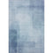 8' Blue And Ivory Geometric Washable Area Rug With UV Protection