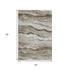 5' X 8' Brown And Beige Striped Washable Area Rug With UV Protection