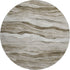 8' X 8' Brown And Beige Striped Washable Round Rug With UV Protection
