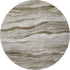 8' X 8' Brown And Beige Striped Washable Round Rug With UV Protection