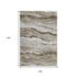 9' X 12' Brown And Beige Striped Washable Area Rug With UV Protection