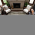 9' X 12' Brown And Beige Striped Washable Area Rug With UV Protection