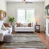 9' X 12' Brown And Beige Striped Washable Area Rug With UV Protection