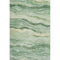 5' X 8' Green And Beige Striped Washable Area Rug With UV Protection