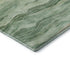 8' Green And Beige Striped Washable Area Rug With UV Protection