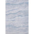 8' Sky Blue And Ivory Striped Washable Area Rug With UV Protection