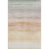 5' X 8' Coral Ivory And Gray Striped Washable Area Rug With UV Protection