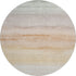 8' X 8' Coral Ivory And Gray Striped Washable Round Rug With UV Protection