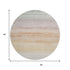 8' X 8' Coral Ivory And Gray Striped Washable Round Rug With UV Protection