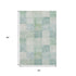 5' X 8' Pale Aqua Mint Green And Ivory Geometric Washable Area Rug With UV Protection