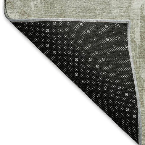 9' X 12' Linen And Beige Abstract Washable Area Rug With UV Protection
