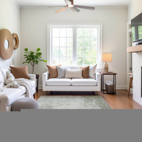 9' X 12' Linen And Beige Abstract Washable Area Rug With UV Protection