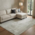 9' X 12' Linen And Beige Abstract Washable Area Rug With UV Protection