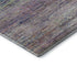 5' X 8' Blush Blue And Ivory Striped Washable Area Rug With UV Protection