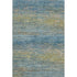 5' X 8' Denim Blue And Olive Green Striped Washable Area Rug With UV Protection