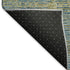 5' X 8' Denim Blue And Olive Green Striped Washable Area Rug With UV Protection