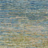 5' X 8' Denim Blue And Olive Green Striped Washable Area Rug With UV Protection