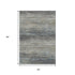 5' X 8' Granite Gray And Silver Striped Washable Area Rug With UV Protection