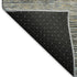 5' X 8' Granite Gray And Silver Striped Washable Area Rug With UV Protection