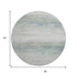 8' X 8' Linen And Ivory Striped Washable Round Rug With UV Protection