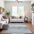 9' X 12' Linen And Ivory Striped Washable Area Rug With UV Protection