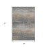5' X 8' Pewter Gray And Beige Striped Washable Area Rug With UV Protection