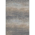 8' Pewter Gray And Beige Striped Washable Area Rug With UV Protection