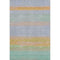 5' X 8' Lavender Orange And Teal Striped Washable Area Rug With UV Protection