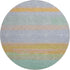 8' X 8' Lavender Orange And Teal Striped Washable Round Rug With UV Protection