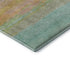 8' X 8' Lavender Orange And Teal Striped Washable Round Rug With UV Protection