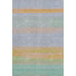 8' Lavender Orange And Teal Striped Washable Area Rug With UV Protection