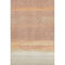 8' Salmon And Ivory Striped Washable Area Rug With UV Protection