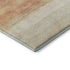 8' Salmon And Ivory Striped Washable Area Rug With UV Protection